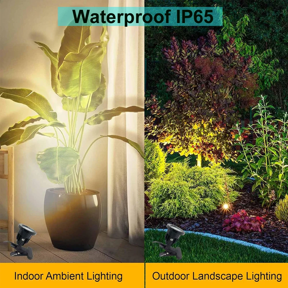 Clip On Spot Light Plug in Faretto impermeabile 12W 110V 220V Faretto a morsetto LED per interni ed esterni da 10W con spina EU/US/UK