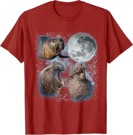 Elefanten- und Seehunde-Liebhaber, Galaxie, Mond, Wildtier, Zoologe, T-Shirt, Y2k, ästhetische Kleidung, Neuheitsgeschenk, Streetwear, personalisiertes T-Shirt – Detail 5