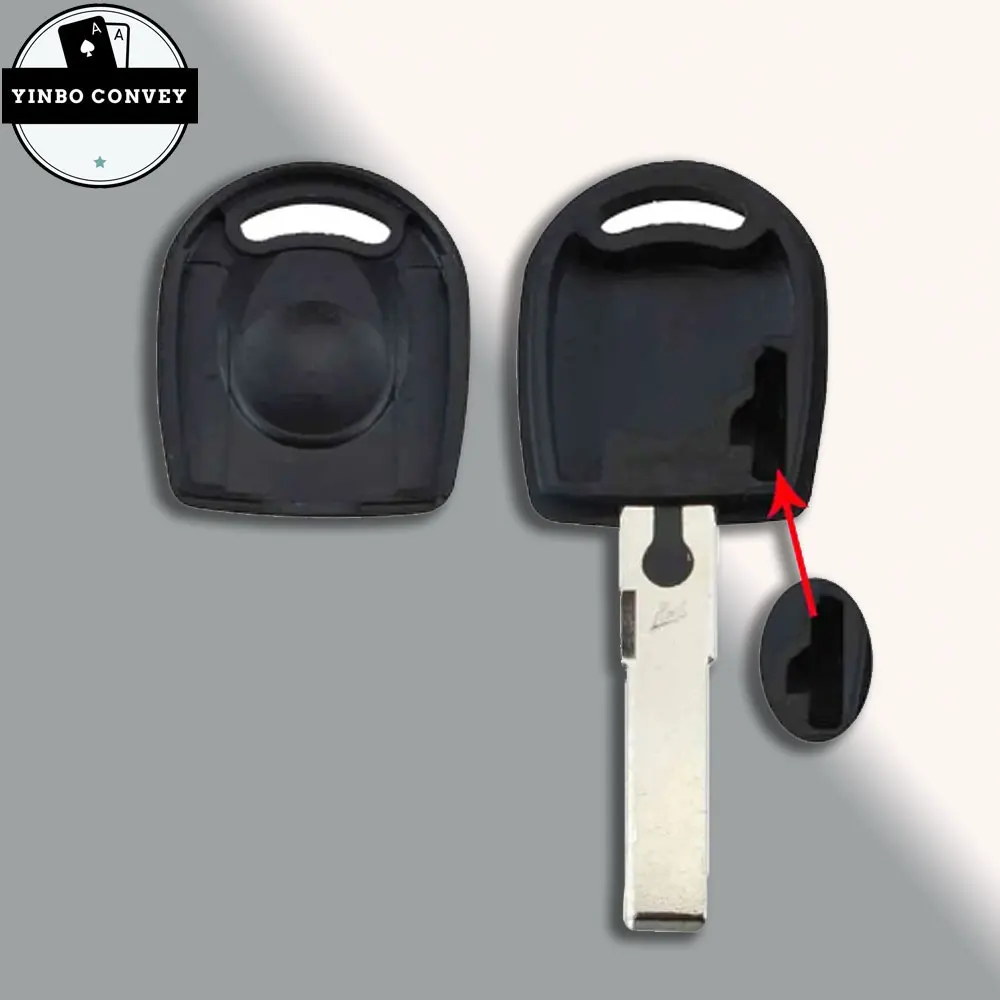 YINBO - Remote Car key Blank Shell ForVolkswagen (VW) B5 Passat Transponder Key HU66 Blade