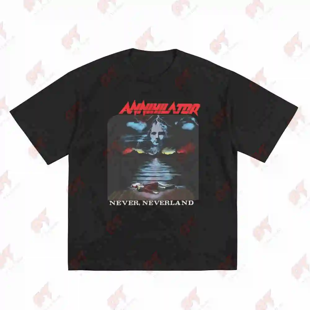 Annihilator Band Never Neverland Short Sleeve Tee 100% Cotton T-Shirt