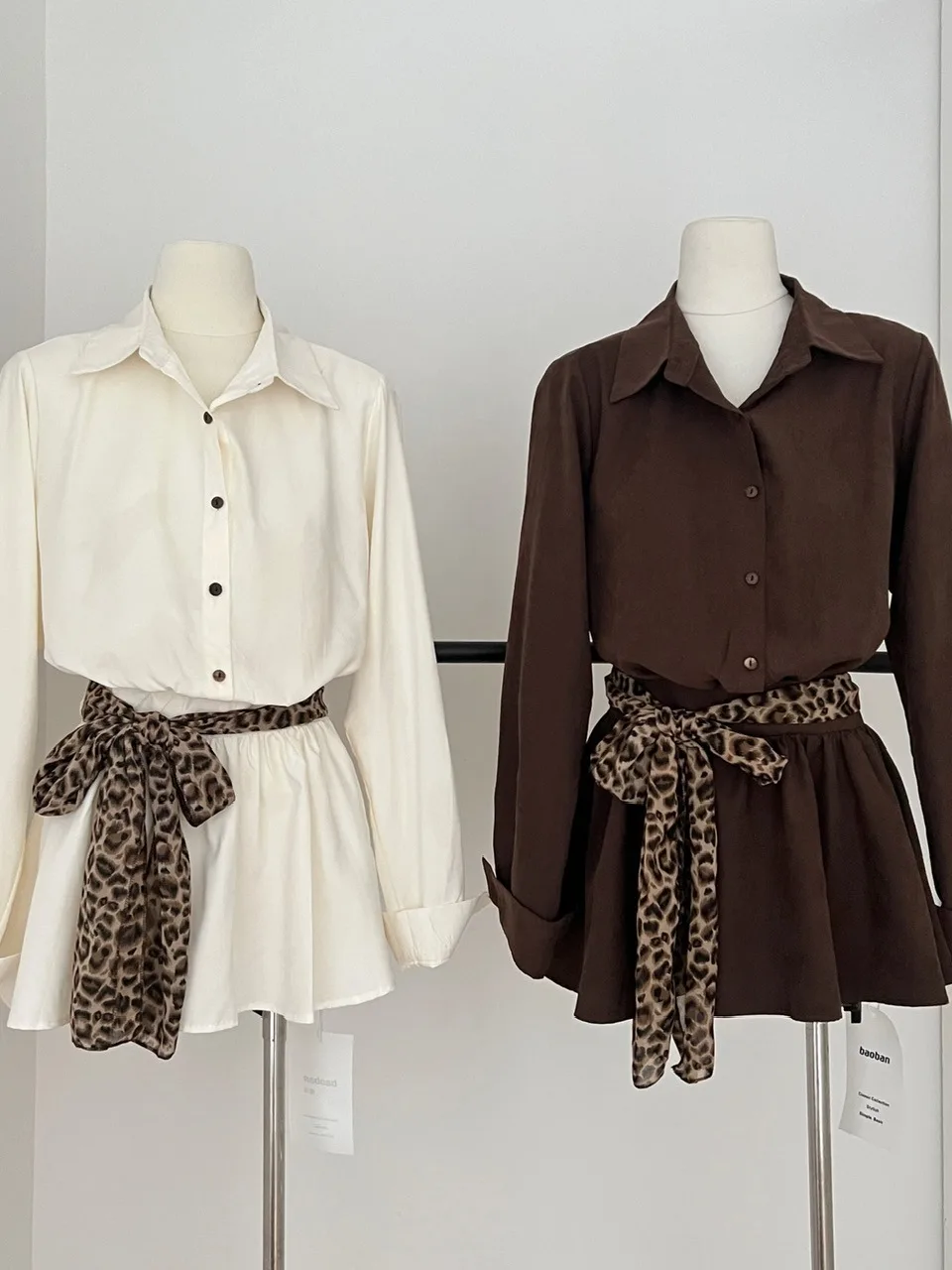 

Slimming Fit irt Dr with Belt Casual Korean Sle for ort Women Autumn Season Long Sve Polyester Fiber Outwear