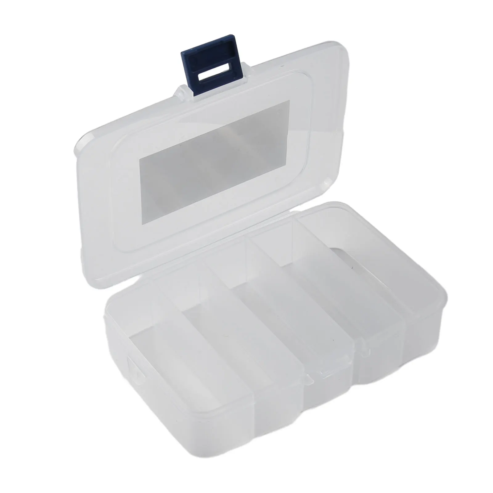 14.3*9*3.5cm 5 Grid Plastic Translucent Storage Box For Replacing Fishing Gear Bait Hardware Tool Parts Tool Storage Box