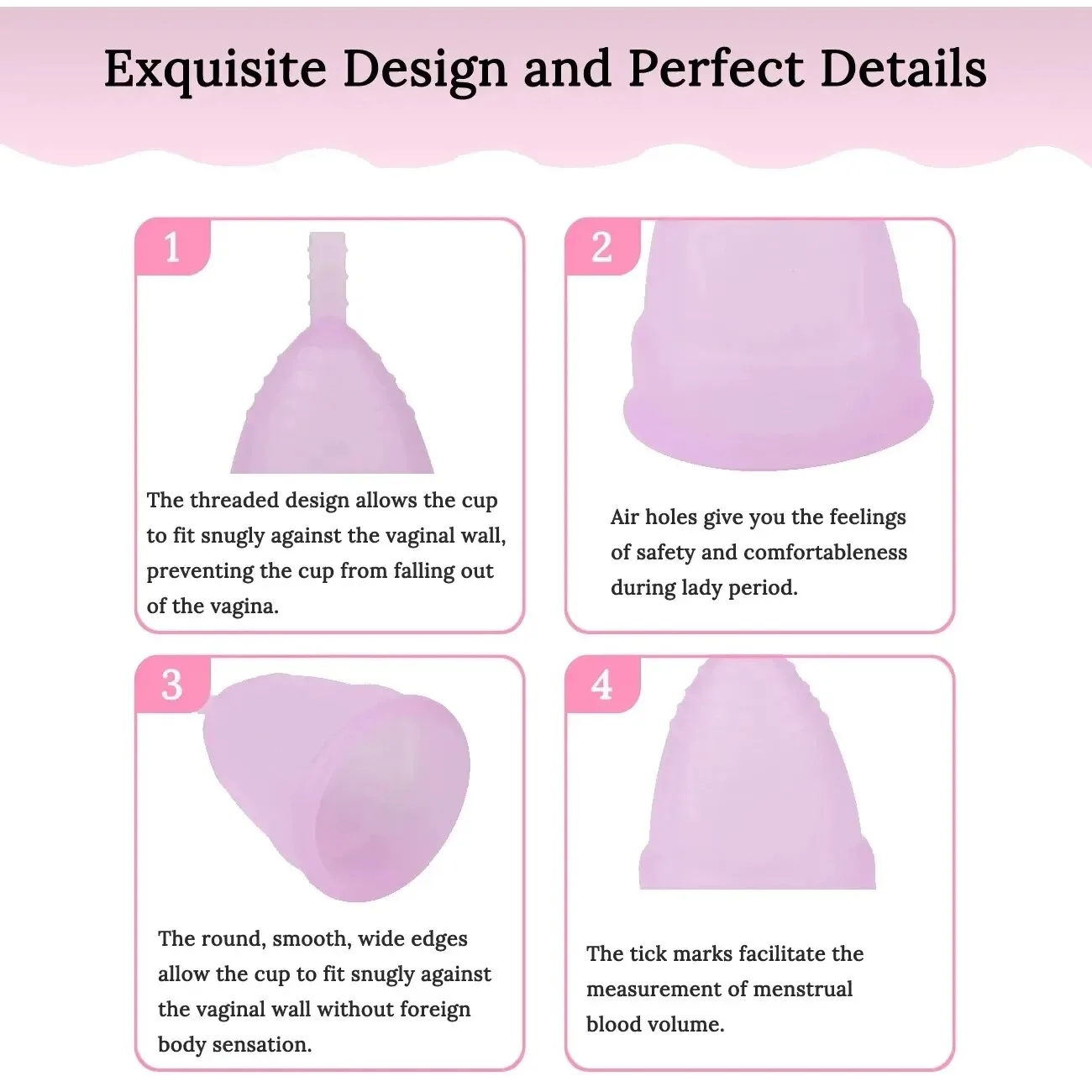 Medical Reusable Menstrual Cup Women Menstrual Cup Period Cup Medical Grade Silicone Feminine Hygiene Copa Menstrual De Silicone