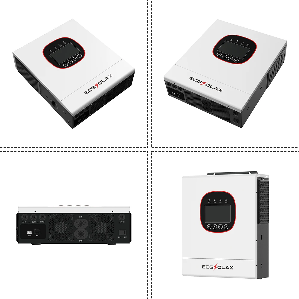 ECGSOLAX 5 кВт гибридный солнечный инвертор чистой синусоиды 24 В 48 В 230 В автономный инвертор 160A 120A Mppt солнечный контроллер с WIFI