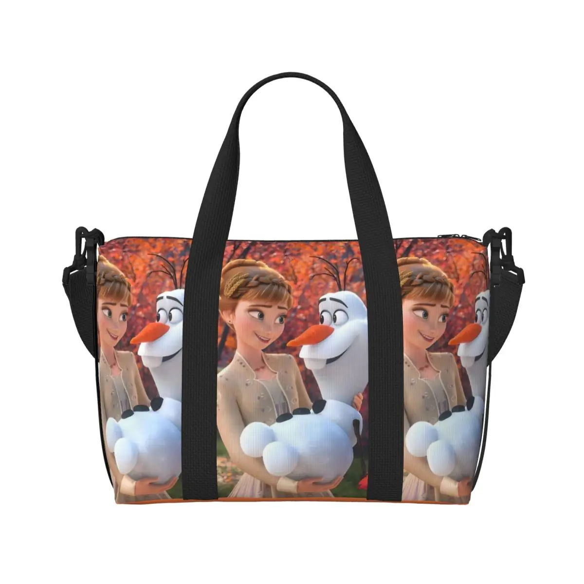 مخصص المجمدة حمل حقيبة المرأة سعة كبيرة الرسوم المتحركة الموسيقية الخيال فيلم شاطئ رياضة حقائب السفر