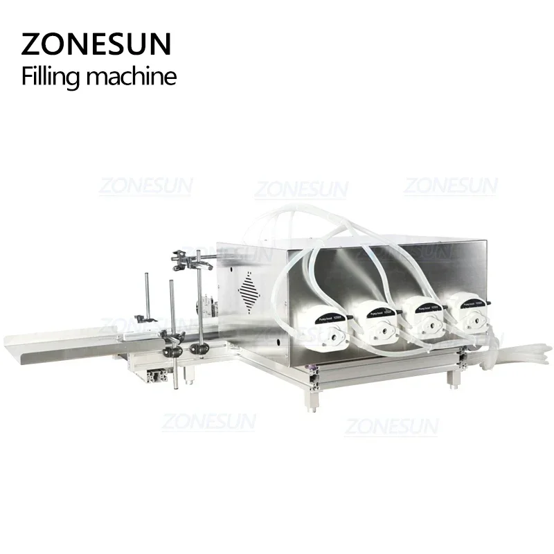 ZONESUN ZS-DTPP4F Eye Drop Biological Liquid Water Bottle 4 Heads Pharmaceutical Filling Machine Cosmetic Medicine Industries