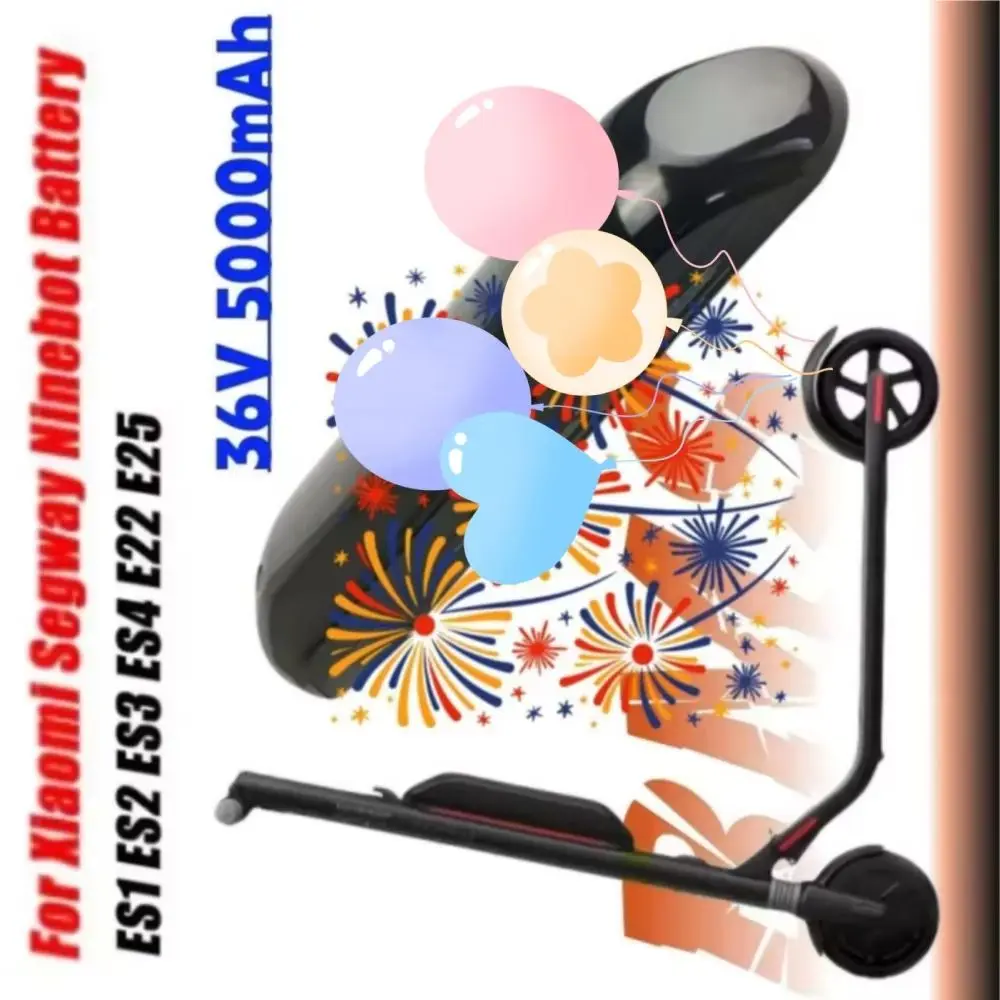 

36V 5000mAh Extra Battery for Ninebot KickScooter E22E ES1 ES2 ES4 E22 E25 E45 - 100% New Scooter Accessory