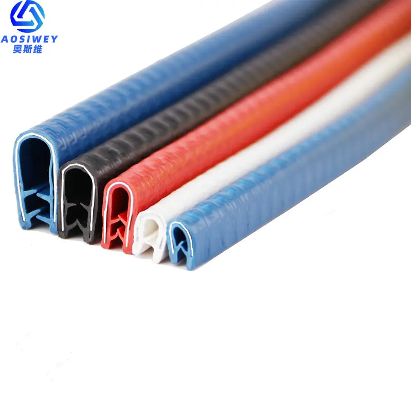 Steel Rubber U Strip Edge Shield Encloser Bound Glass Metal Wood Grey Black White Red Green Orange Yellow Pink Blue