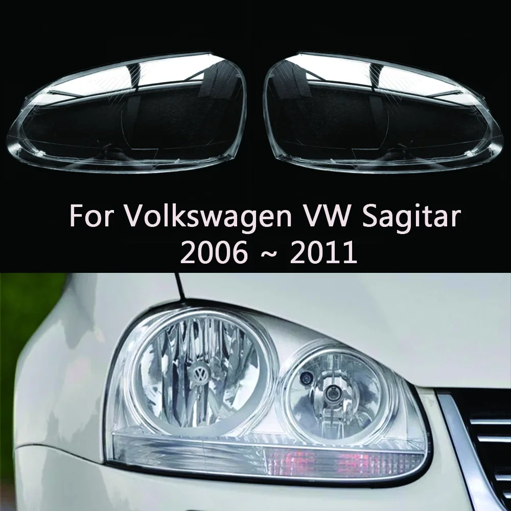 

Чехол для передней фары автомобиля Volkswagen VW Sagitar 2006 ~ 2011, прозрачная крышка для передней фары, стеклянная крышка для объектива фары