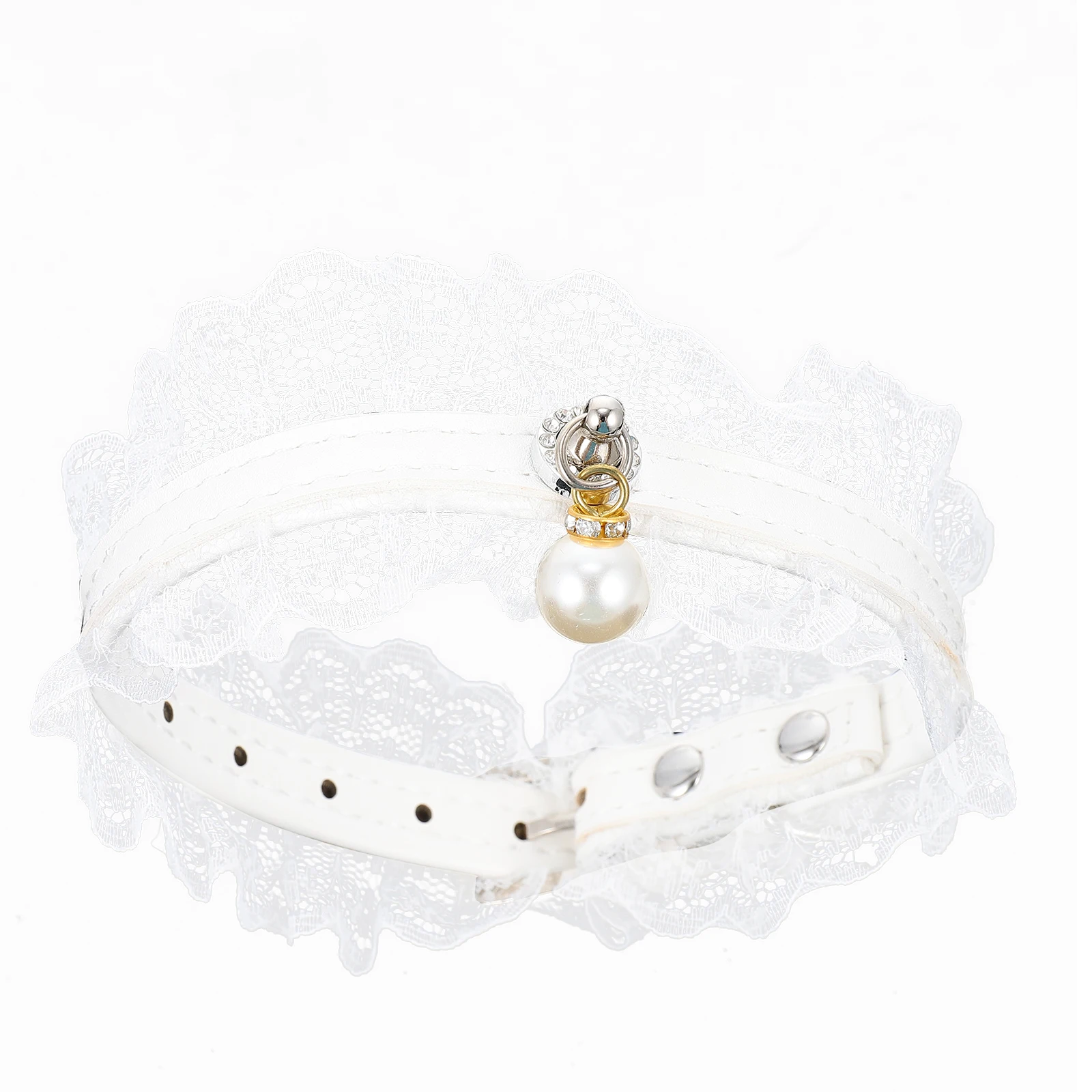 

Adjustable Lace Pet Collar Stylish Comfortable Dog Cat Wedding Party Accessory Safe Breathable Chic Design For Cats Dogs Daily