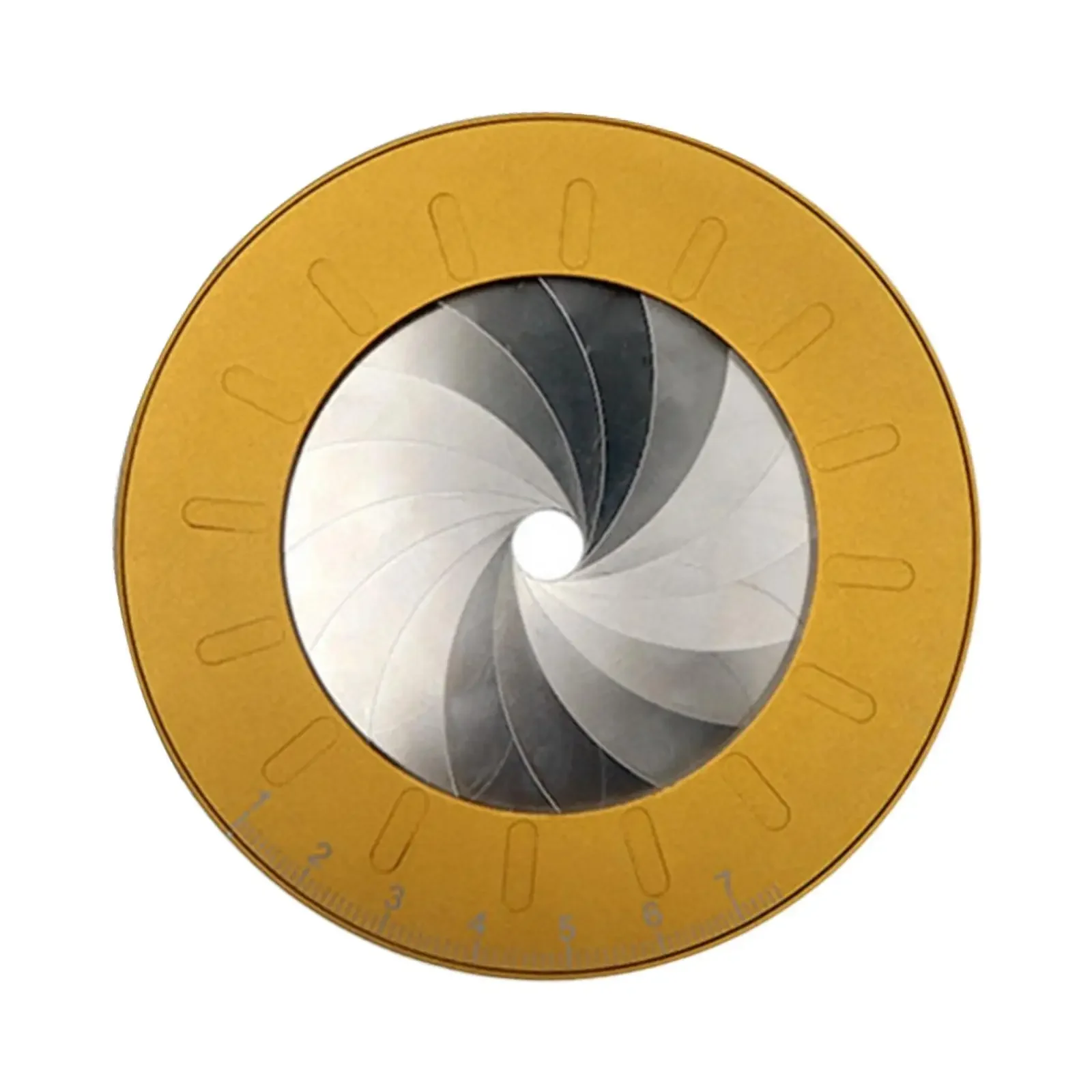 Metal Adjustable Round Drawing Ruler Tool Lightweight Multifunctional for Industrial Use 12.5cm Diameter Rotatable Portable