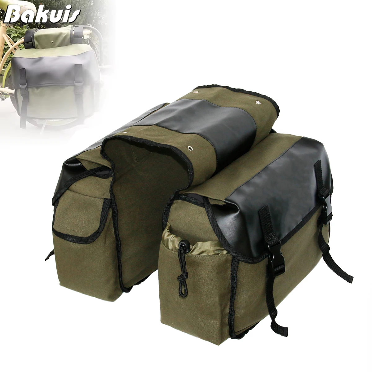 Cycling Bike Pannier Bag 2 in1 Bicycle Tail Luggage Suitcase Saddle Bag Bicycle Side Riding Bag Storage Bag Cycling Accessories