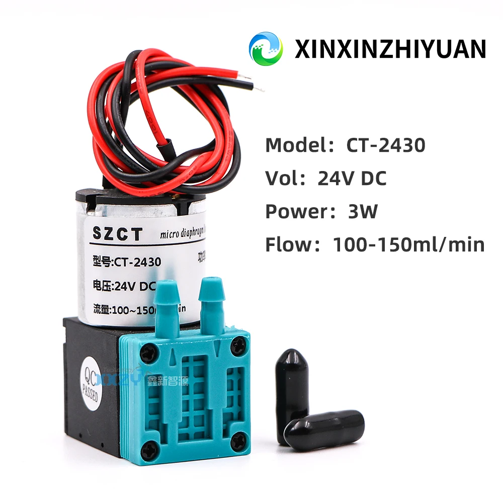 CT-2430 Micro Diaphragm Pump DC24V for Infiniti Gongzheng Inkjet Printer 3W Small Ink Pump 100-150ml/min Liquid Pump