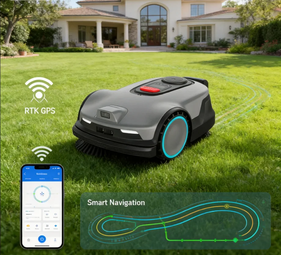 Automatic Lawn Cutting Robot Smart Electric Lawn Mower Machine For Farm Farmland Grass Maintenance 220V/110V 150 Sqm/h Capacity