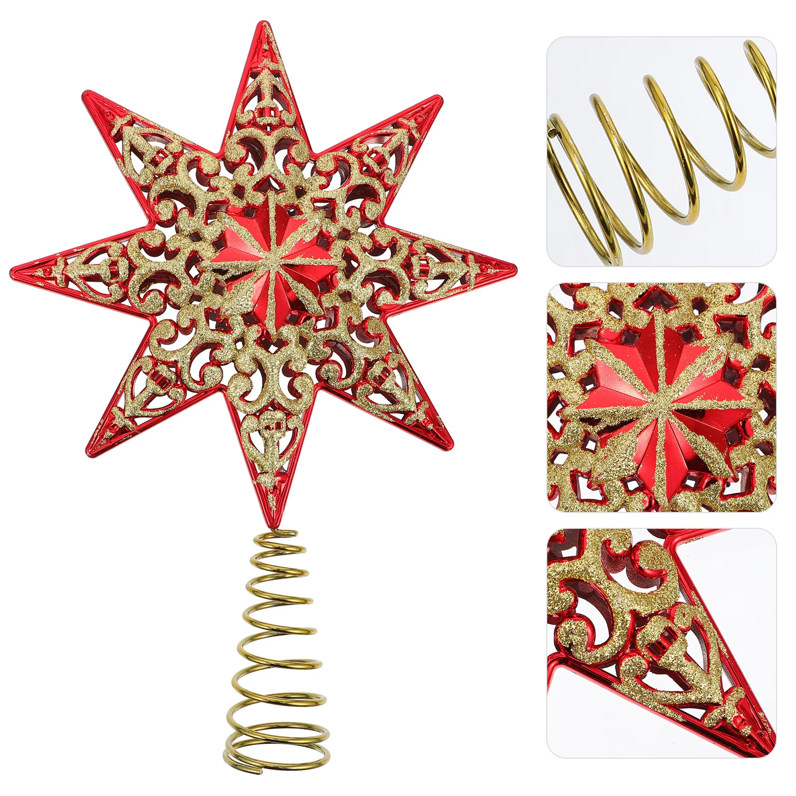 

1Pcs Star Topper for Christmas Tree Elegant Light Decor Suitable Home Street Outdoor Wedding Festival Xmas Tree Decoration