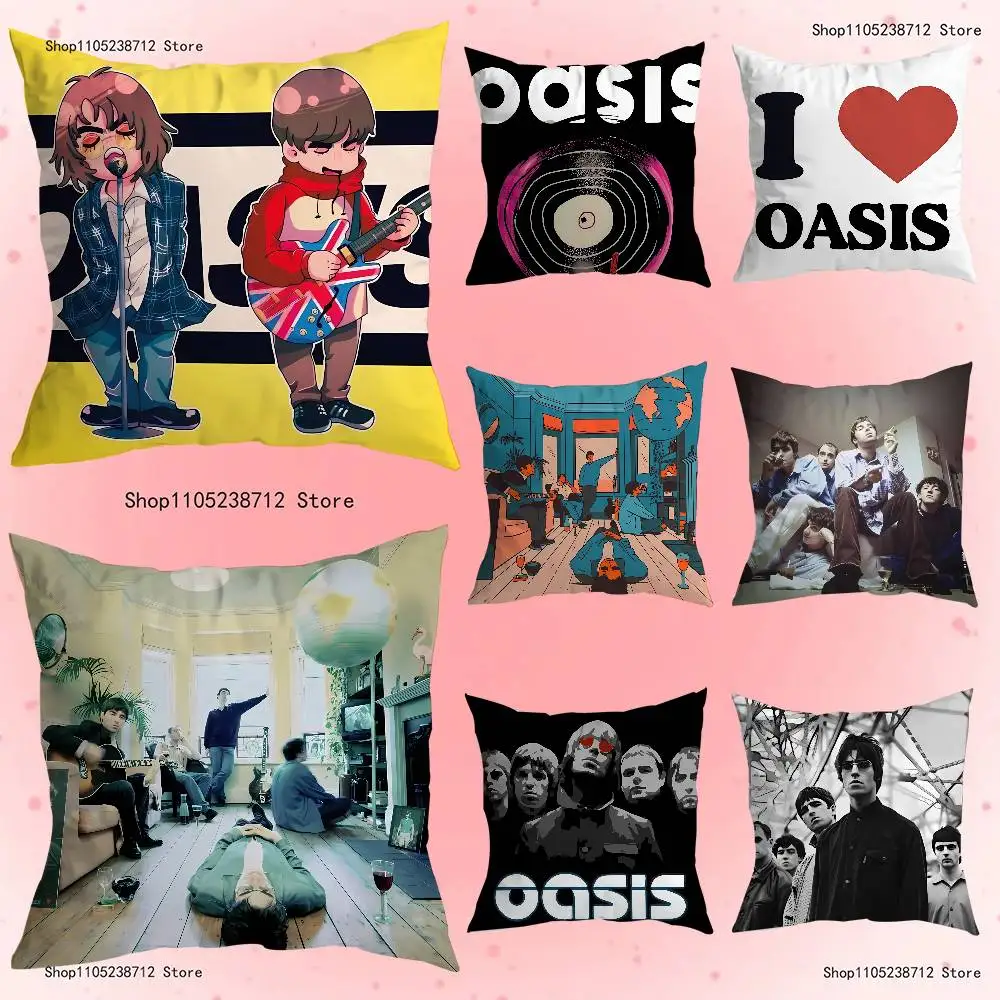 

Hot O-Oasis Band Pillow Case cute cartoon anime peripheralsBedroom Sofa Decorative Cushion Cover Soft Cushion Cover