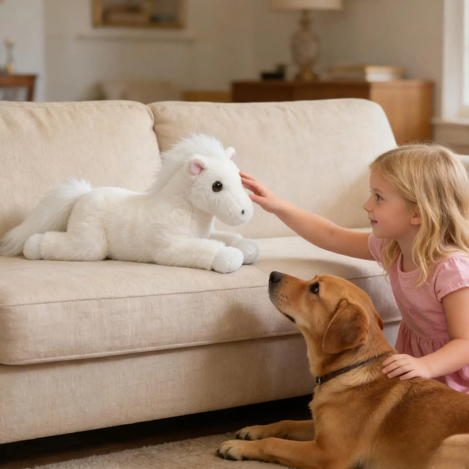 Horse Plush 16.5 Inch Cute Animal Doll Horse Toys For Kids Adults Spring Festival Living Room Bedroom Sofa Bed Home Car