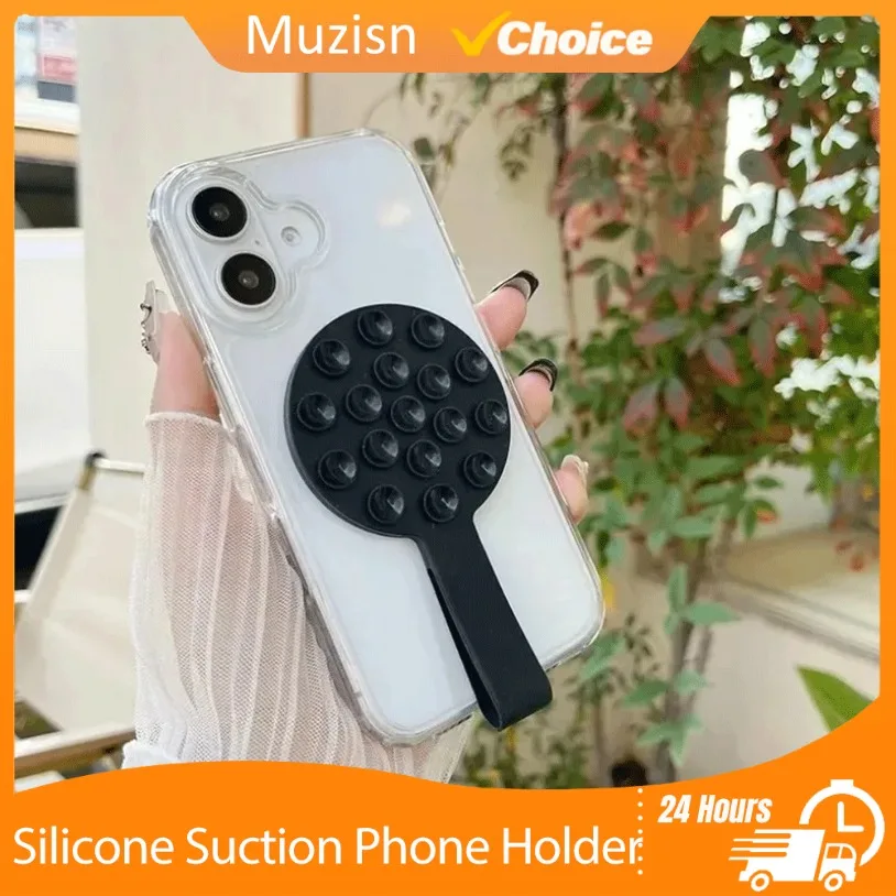 

Зеркальный силиконовый держатель на присоске ярких цветов, магнитное универсальное крепление для мобильного телефона Magsafe iPhone 16, 15, 14, 13, 12 Pro Max