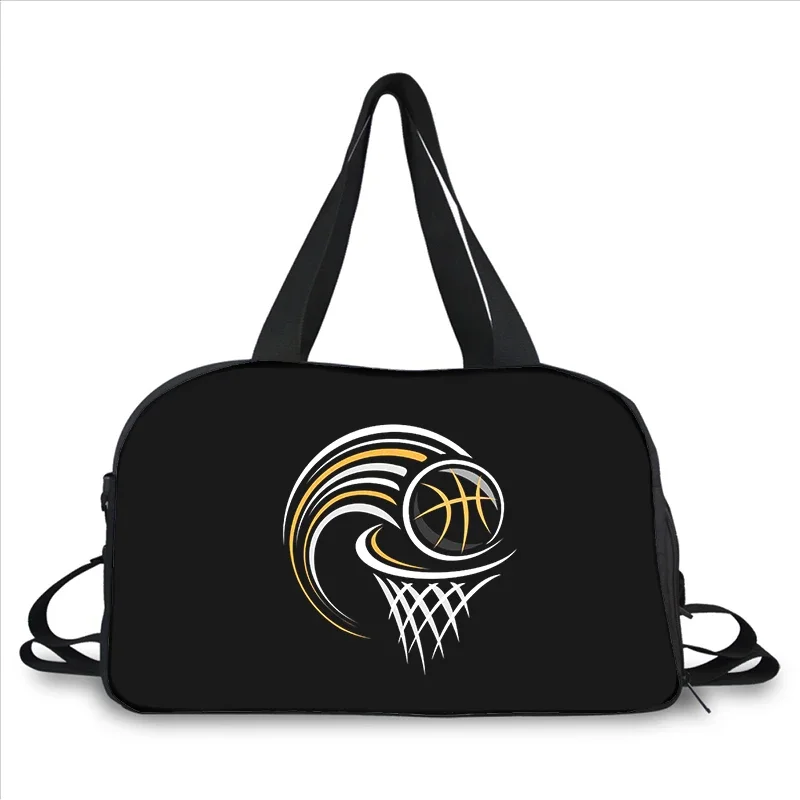 Sac messager multifonction de grande capacité, sac de voyage portable, impression 3D de basket-ball, tendance de la mode