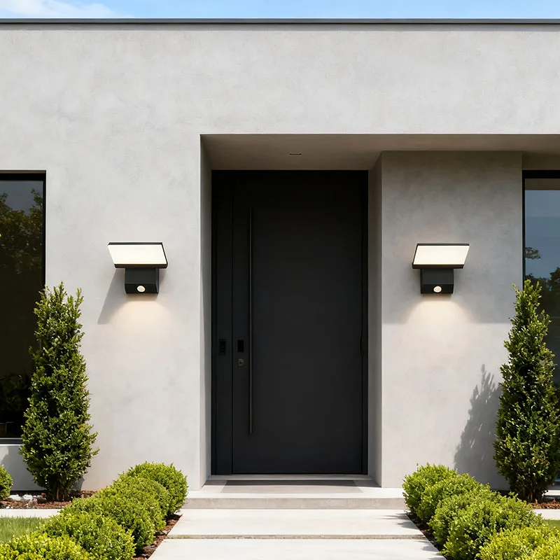 Motion Sensor Outdoor Lights Wired Wall Lights Motion Lights for Outside 180°Folding Aluminum IP65 3000K Porch Lights Outdoor
