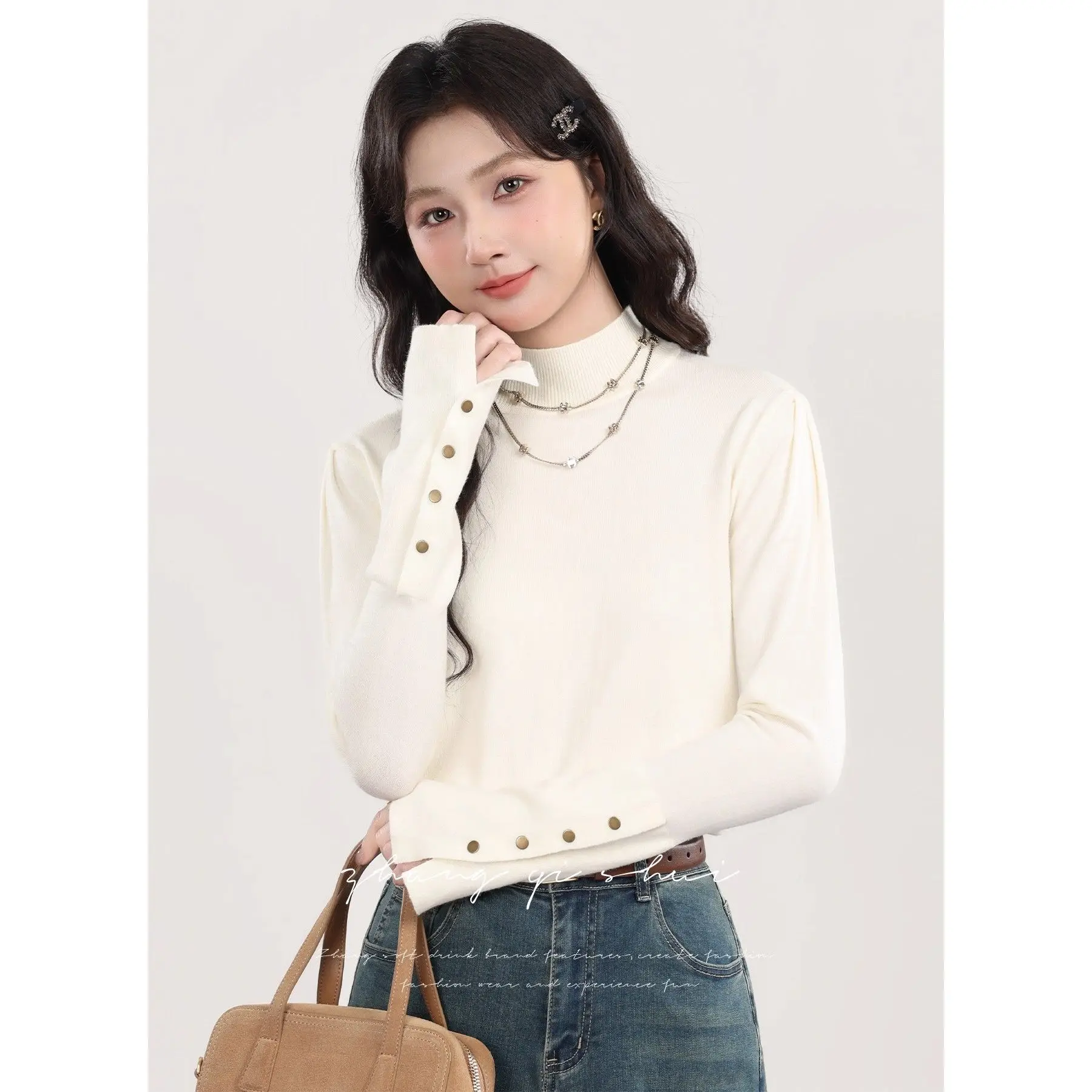 

Pullovers Womens Autumn Clothes Cropped Koisei Loose Vintage Sweaters Warm Retro Purple Winter Knitted Neck Cobwebs Office Retro