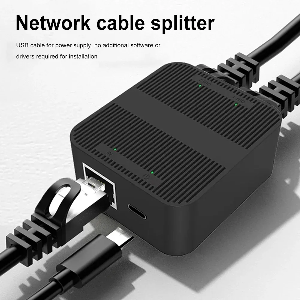 

Гигабитный сетевой коммутатор Разветвитель сетевого кабеля RJ45 1–2 Разъем RJ45 Соединитель 1000 Мбит/с Гигабитный коммутатор RJ45 для настольного ТВ-приставки
