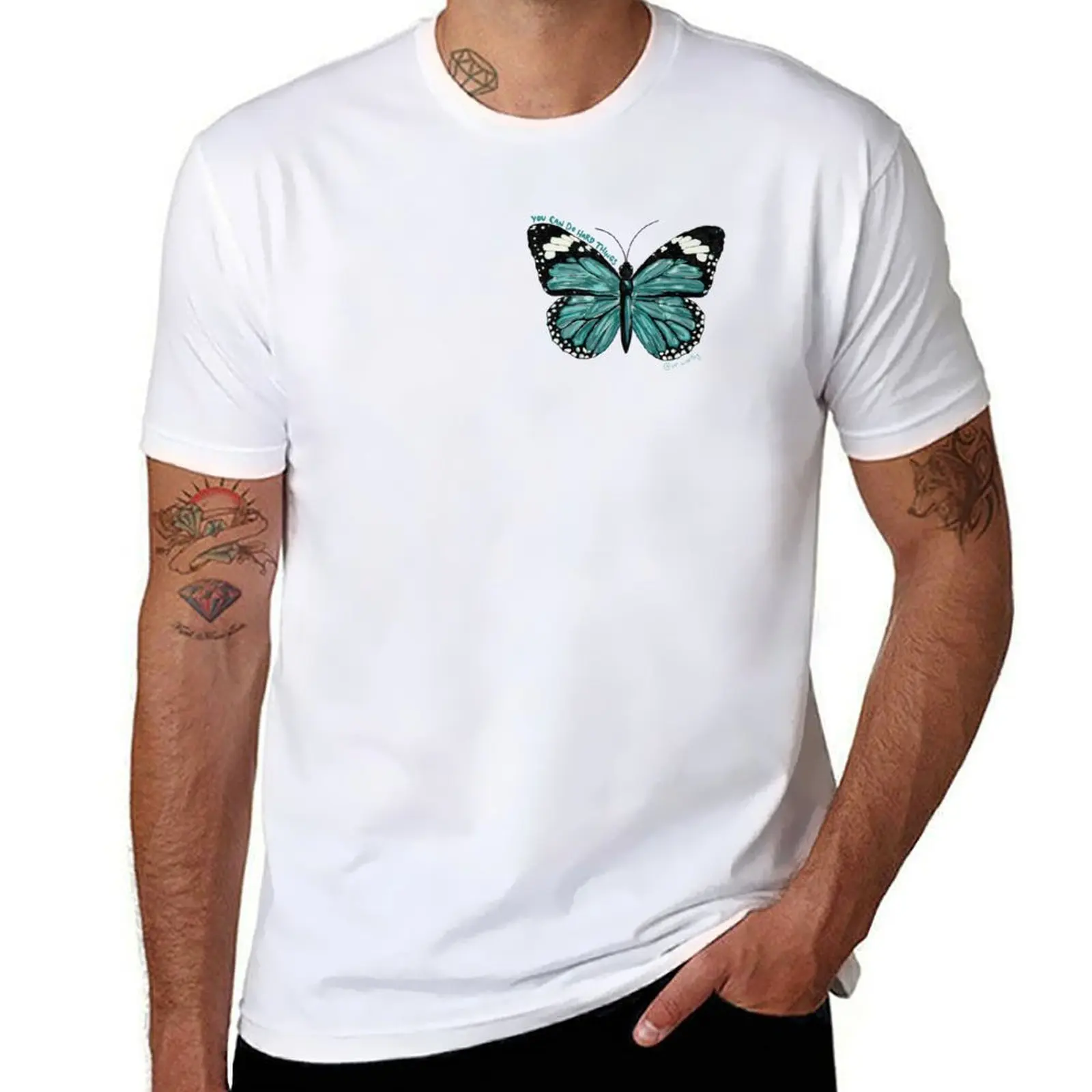 You Can Do Hard Things Butterfly T-Shirt oversizeds valentines boutique clothes men clothes