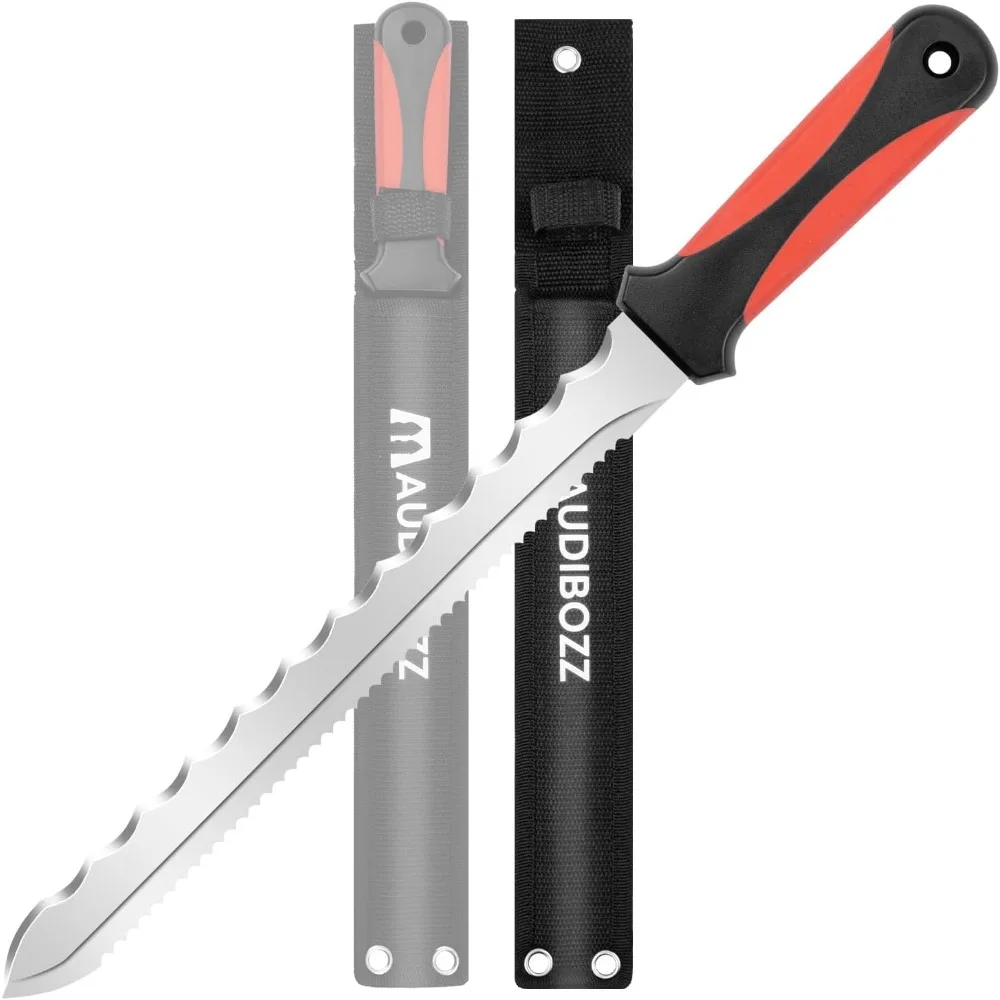 

изоляционный нож - нож для резки дерна: острое лезвие из нержавеющей стали, 11,14 дюйма, двухсторонняя пила для ремонта газона с нейлоновым ножом