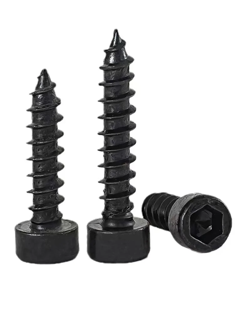 Ha Black 8.8 Grade Cylinder Hexagon Self-tapping Screws Furniture