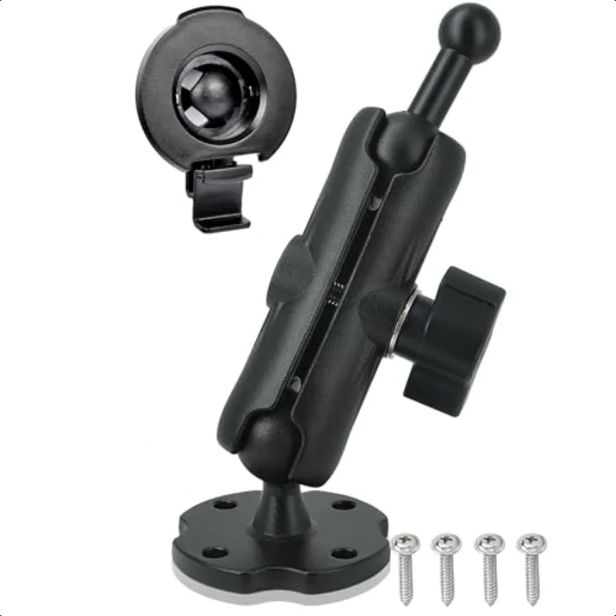 

Aluminum GPS Mount with [17mm to 25mm Dual Ball Adapter] Fits Garmin GPS Phone Holder Replacement for Suction Cup Windshield Mo