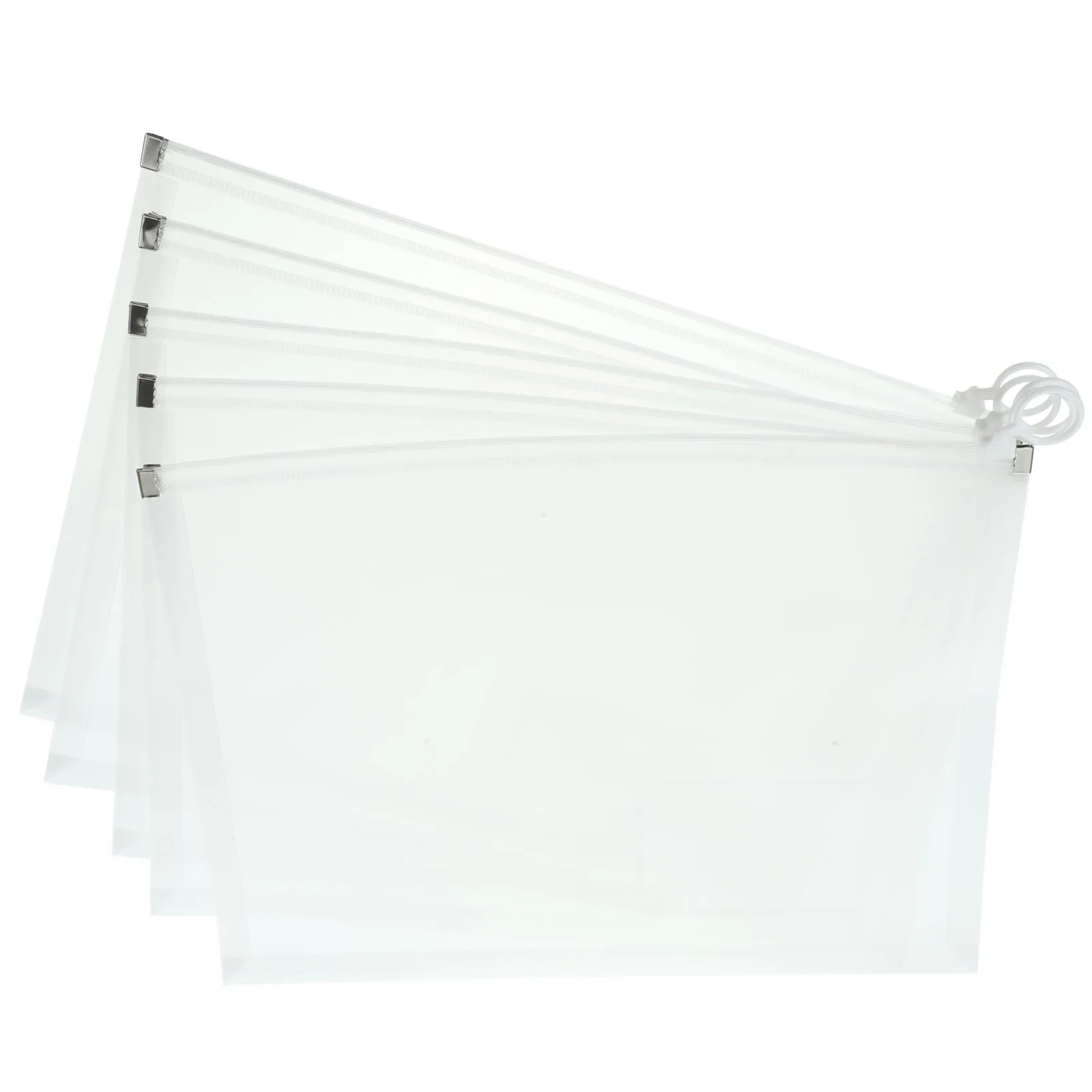 5 قطعة مغلفات المستندات شفافة PP جيوب الملفات البلاستيكية A4 حجم مكتب تخزين المستندات المنظم أكياس وثائق المغلفات