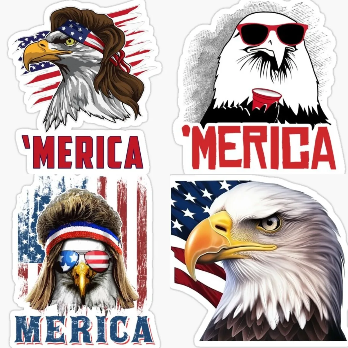 American Flag Eagle Crying sticker American Flag Car Motorcycle Bicycle Skateboard Laptop Luggage Bumper Vinyl Decal