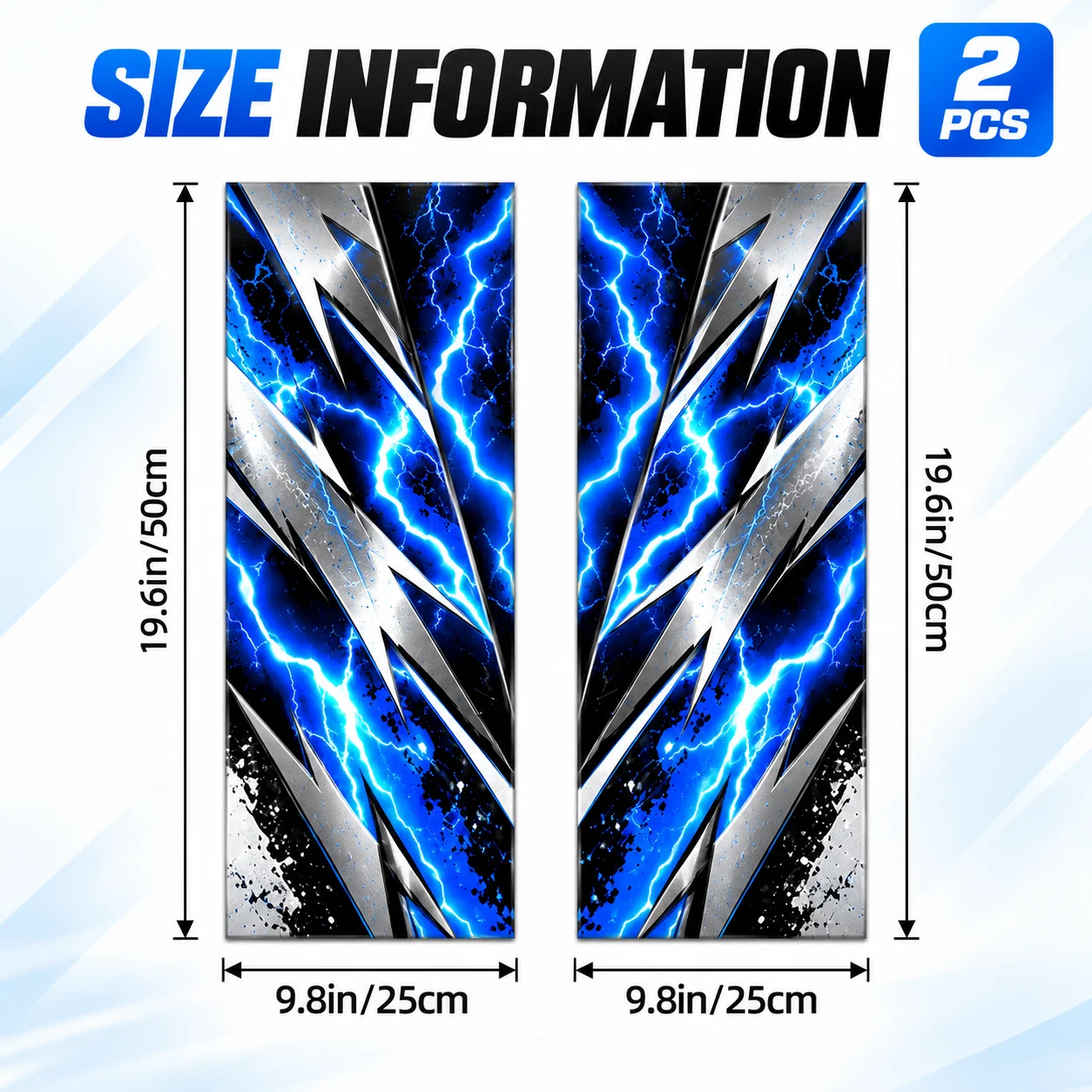Custom Car Decals Pattern Text Photo White Glue PVC Vehicle Stickers Set of 2 with Scraper Weather‑Resistant Water‑Proof Sun