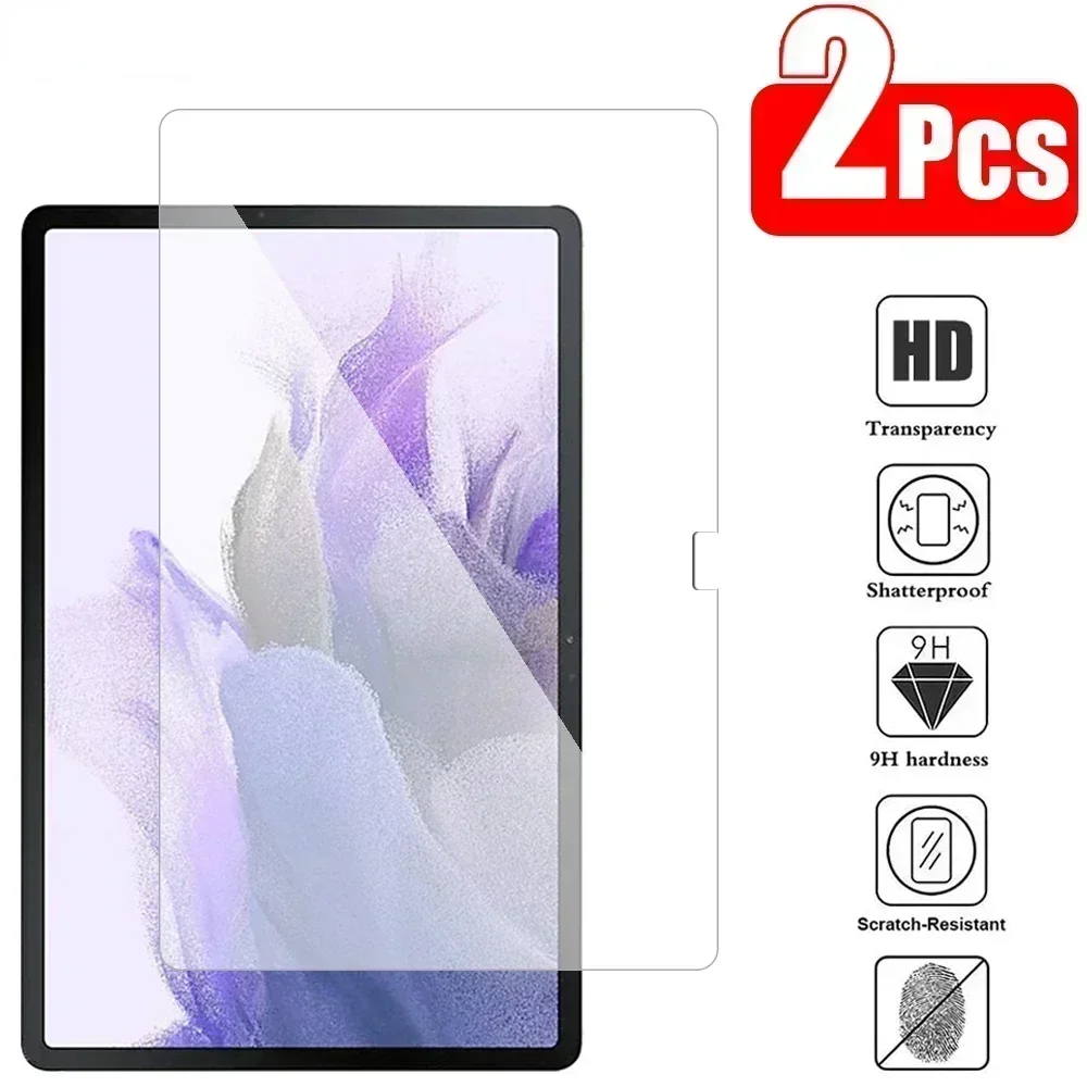 Tablet Tempered glass film For Samsung Galaxy Tab S7 FE 12.4" 2021 Proof Explosion prevention Screen Protector 2Pcs SM-T730 T736