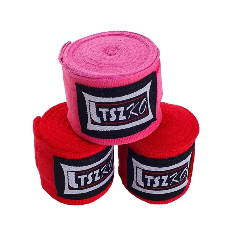 2 Rolls 3/4.5M Cotton Boxing Bandage Sports Strap Sanda Kick Boxing MMA Hand Gloves Wraps Belt  Martial Art Wrist Fist Wraps