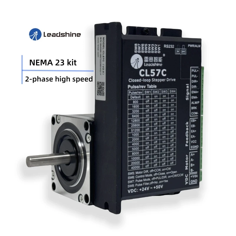Leadshine Easy to Operate CL57C  Closed Loop Servo Motor Drivers Cnc Kit or Stepper Motor Nema 23 High Torque Stepper Motor