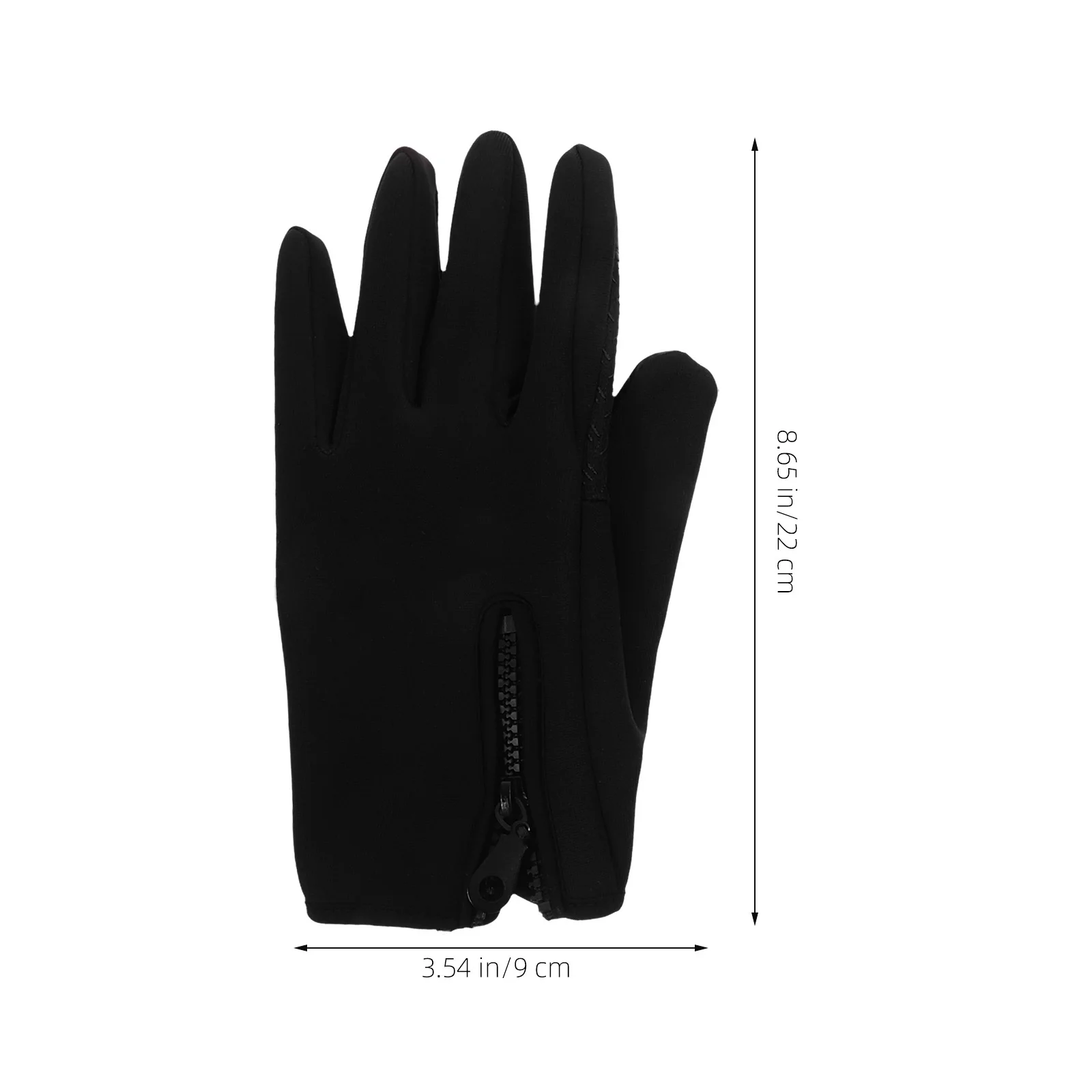 Xl قفازات سوداء كاملة الأصابع معطف شتوي شاشة تعمل باللمس مقاوم للماء يندبروف الصوف قبضة مريحة قفازات الشتاء