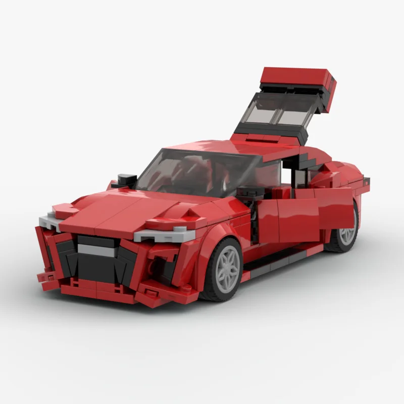 City Car Model MOC Building Bricks RS7 High-Performance Sports Car Modular Technology Children Holiday Gifts Assemble Toys Suit