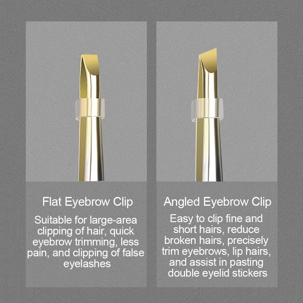 1Pcs Professional Eyebrow Tweezer Stainless Steel Flat/Slant Tip Brow Hair Removal Clip Makeup Beauty False Eyelashes Tweezers