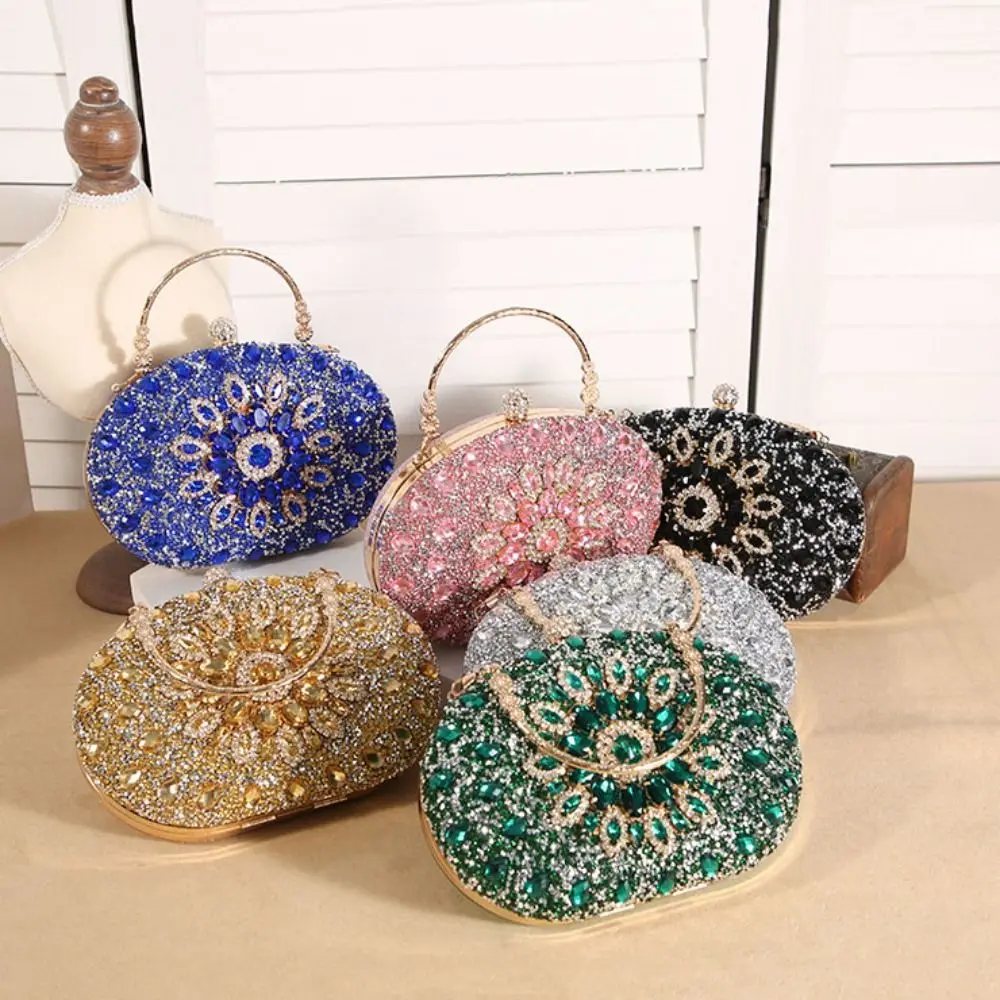 

Fashion Luxury Rhinestone Evening Banquet Bag Shoulder Bag Crystal Qipao Handbag Wrist Bag Party Dinner Bag Party