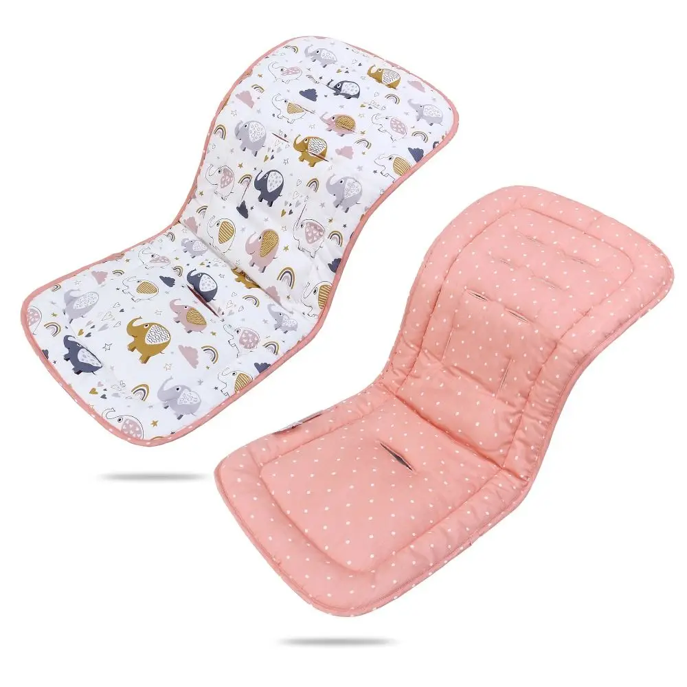 Soft Baby Stroller Cushion Cotton Comfortable Baby Pram Seat Mat Cartoon Printed Breathable Baby Seat Cushion High Chair Trolley