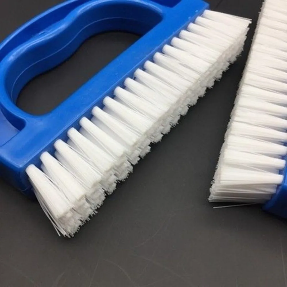 Durable D Shaped Car Cleaning Brush Curved Handle Cleaning Tool Gap Brush Fine Bristle Car Carpet Brush Bathroom Tiles