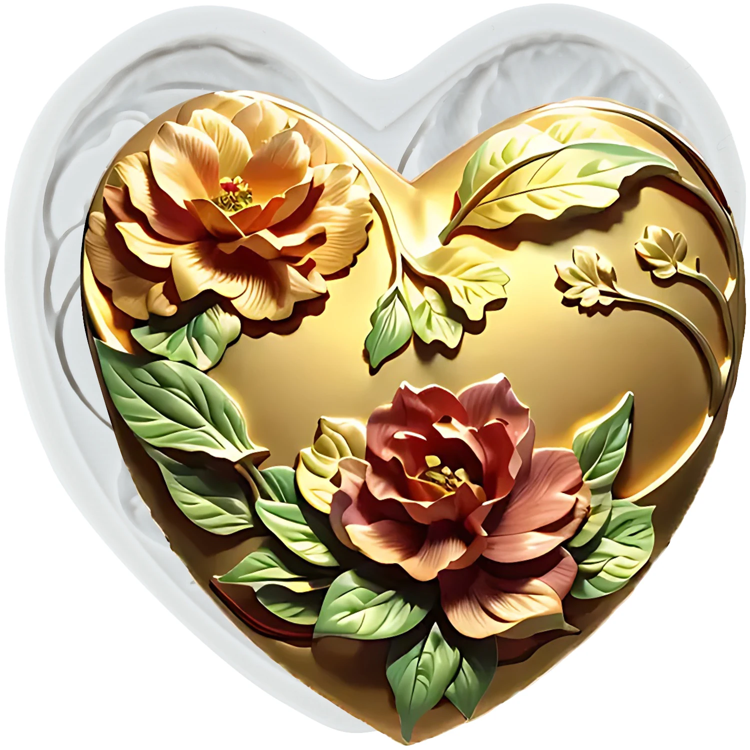 Heart Silicone Molds Rose Flower Fondant Cake Decorating Tools Cupcake Topper Chocolate Craft Gum Paste Polymer Clay