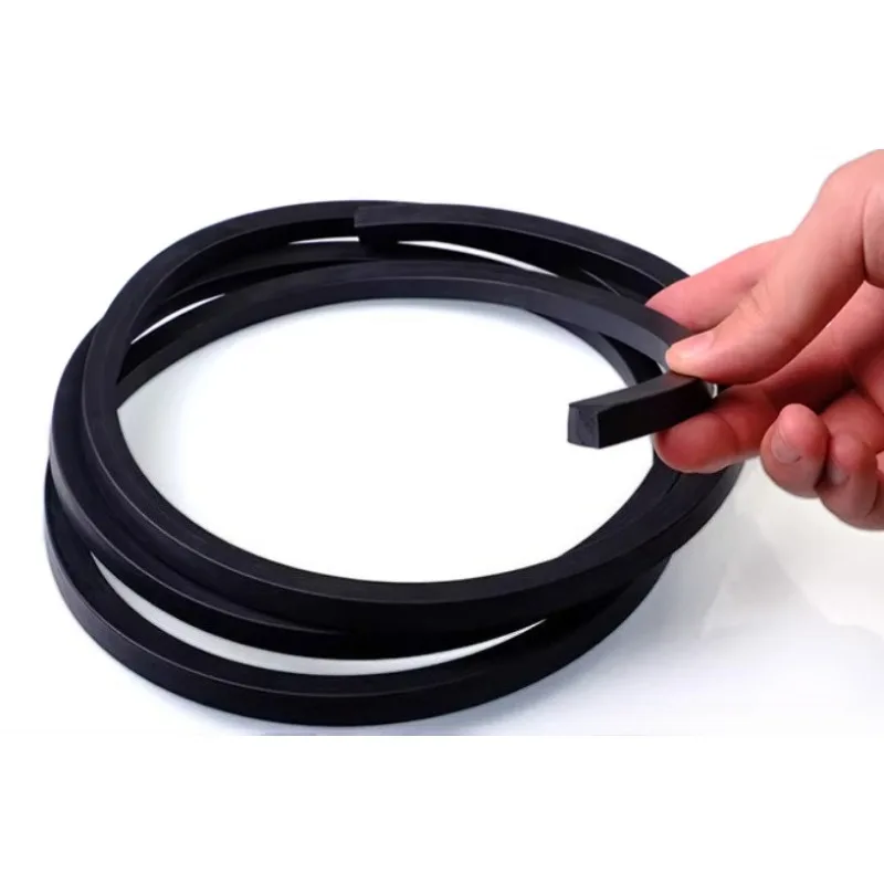 1/2 Meters Black Solid Fluorine Rubber Strip Square 5x5~18x18mm FKM Sealing Strip Acid Alkali Corrosion and Oil Resistant