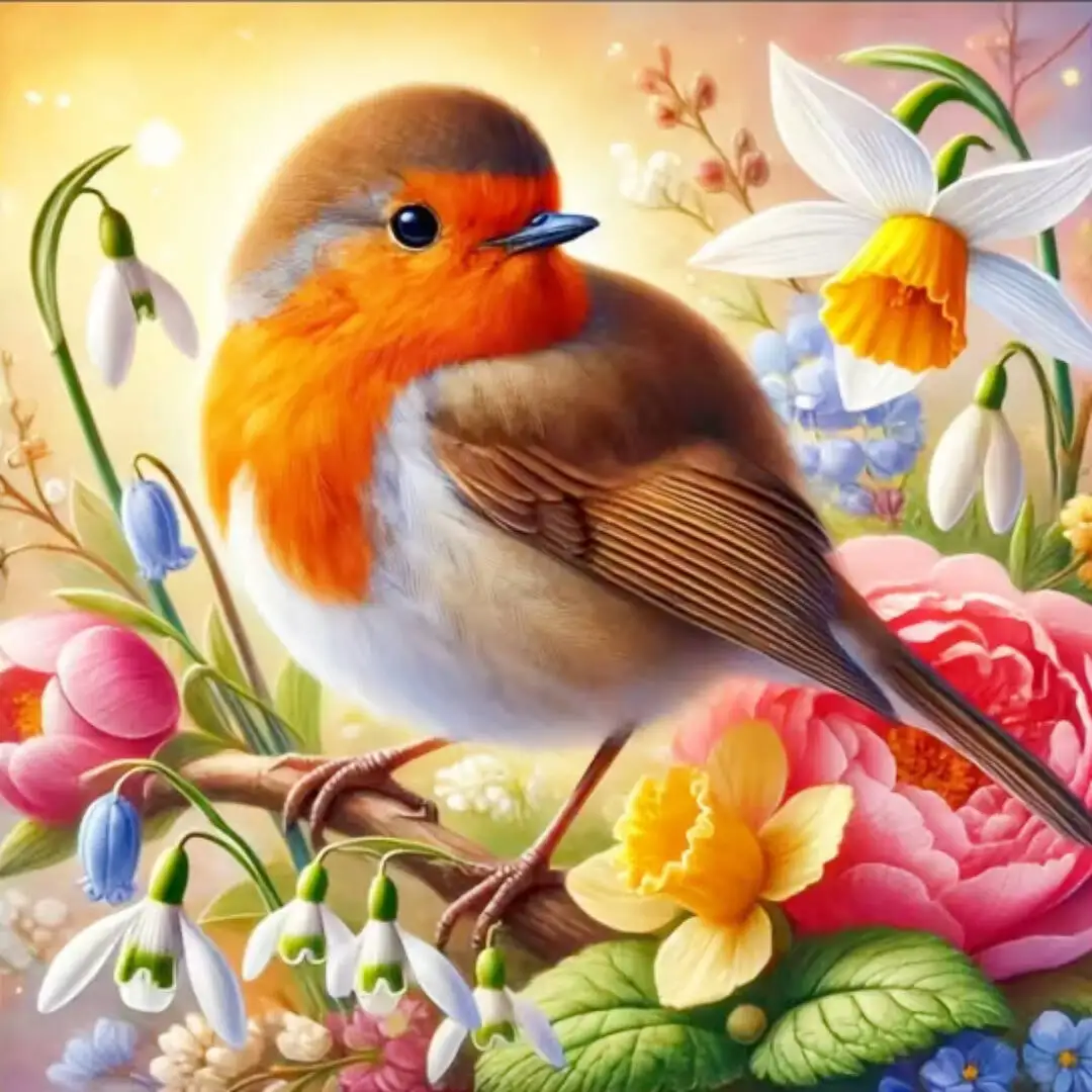 Diamond Painting Sets für Erwachsene Vogel Tier 5D DIY Mosaik-Kunst-Sets Vollständiges Strass-Set für Heim-Wanddekoration