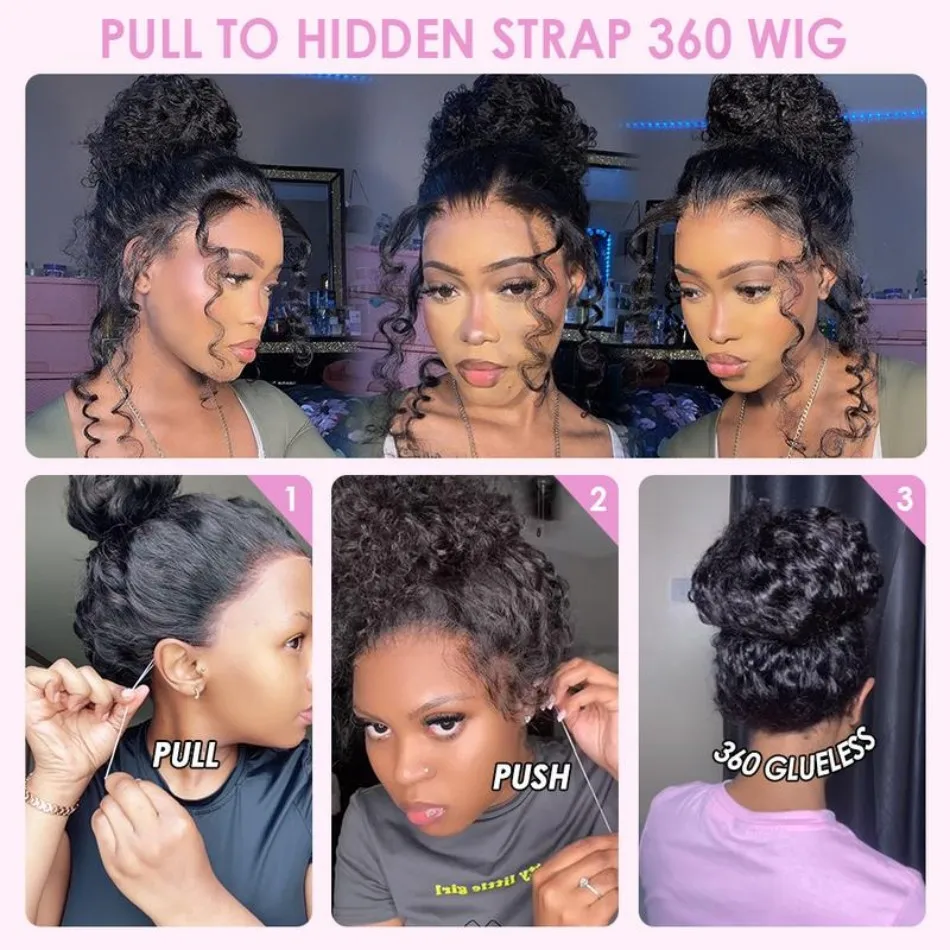 40 Inch 360 Full Lace Wig Deep Wave Frontal Wigs Brazilian Curly Human Hair Wigs Hd 360 Lace Wigs Invisible Drawstring For Women image 4