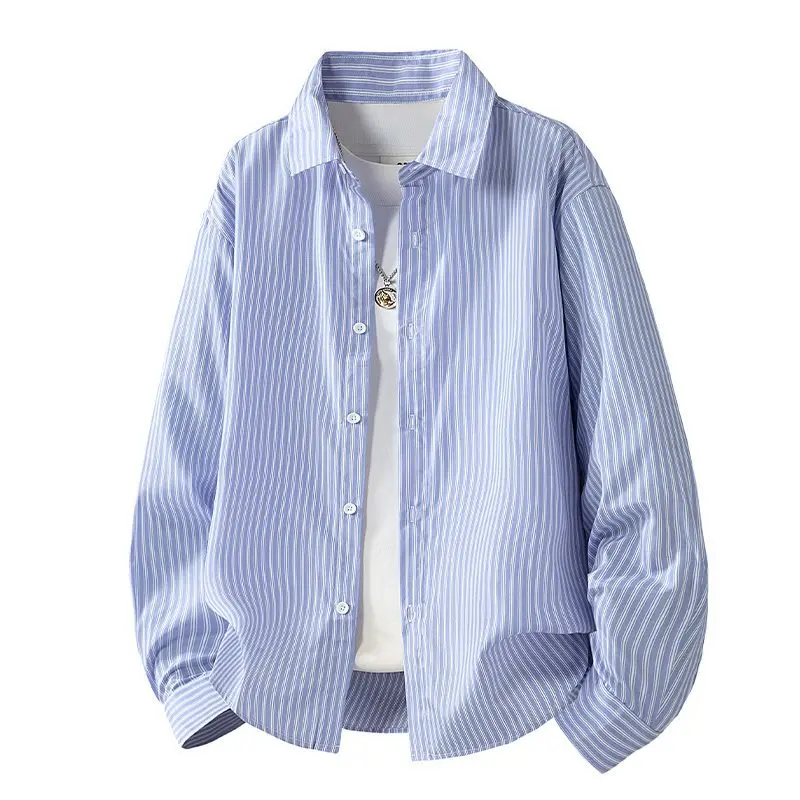 

Loose Long Sleeve Lazy Shirt C2569 Soft Satin Fabric Princess Sleeve Neutral Style Women's Premium Shirt Spring Collection