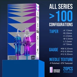 CNC 20PCS Tattoo Cartridge Needle Disposable Sterilized Semi Permanent Makeup Tattoo Cartridge RL/RM/RS/M1 For Liner
