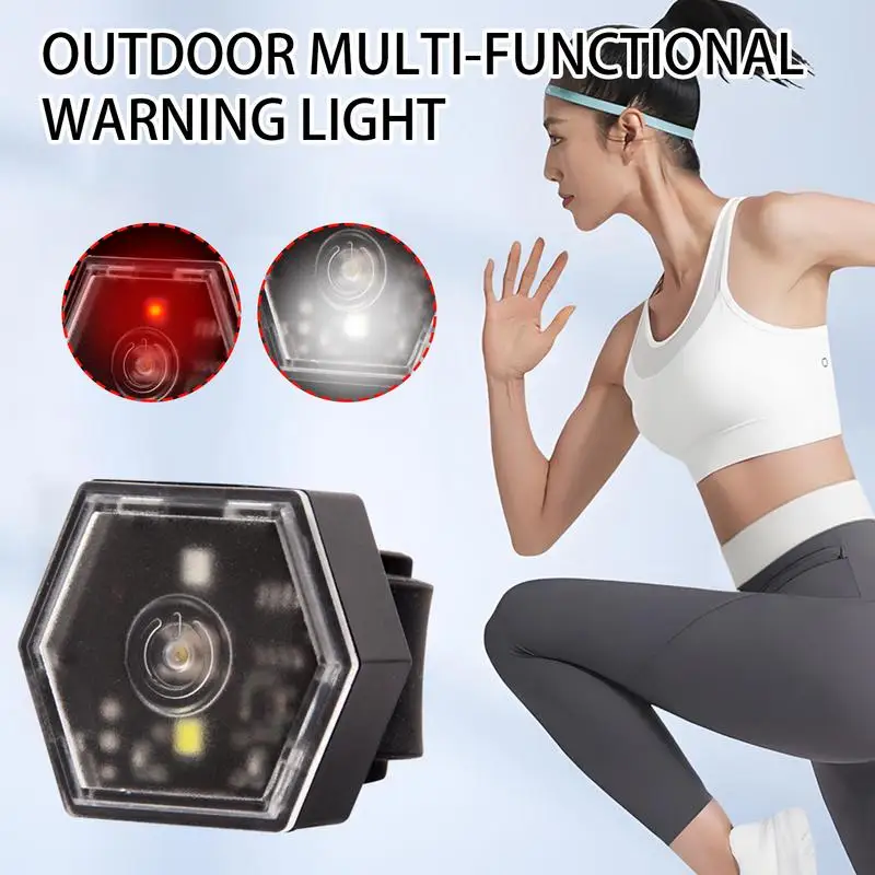 LED Safety Light Waterproof Night Running Lights Double-Mode Adjustable High Brightness Bike Rear Lamp Lightweight Safety