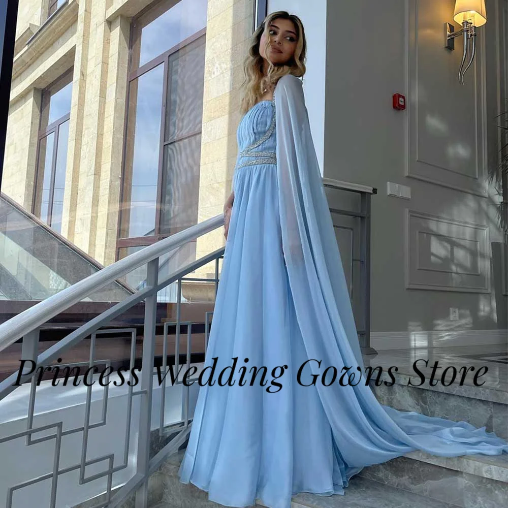 Customized Celebrity Banquet Dress Beading A-Line Square Neck Shawl Solid Evening Gown Pleat Elegant Pretty Women's Gala Dresses